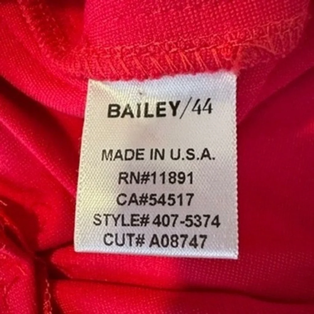 Bailey 44 Women's Military Style Blazer Jacket Lg Red Utility Button Made In USA